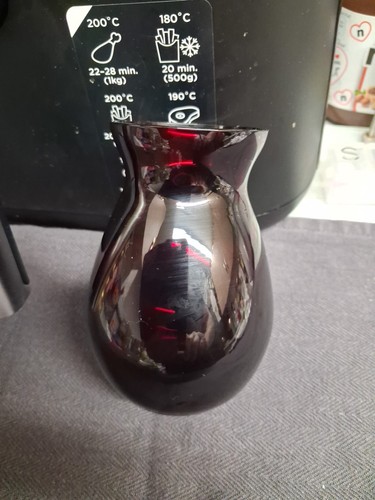 Ruby glass hyacinth vase - glass, 4.5