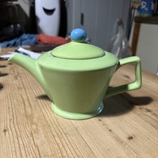 Vintage Rayware Deco Style Green and Blue Teapot