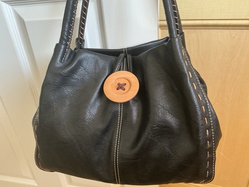 Bessie large black leather - large,
