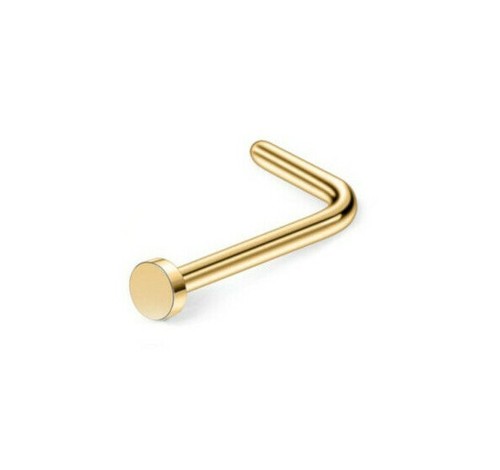 3pcs flat disc nose stud - 3pcs, l