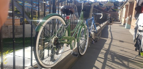 Amanco bicycle and helmet - and,