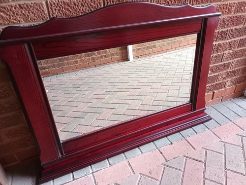 Large mahogany mirror - ,