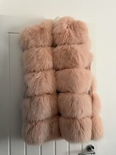 Salmon Pink Baby Rose Fox Fur