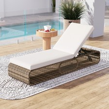 Outdoor Chaise Lounge Chair Pool Sunbathing Recliner Outdoor Chaise Lounge