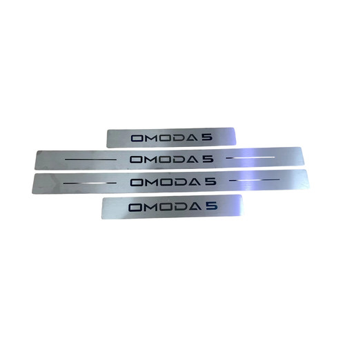 Painted silver door sill - silver,