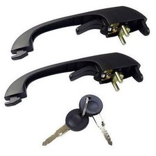 PAIR FRONT DOOR HANDLE WITH ONE KEY VW T25/T3 251837205
