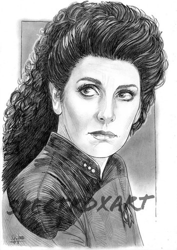 Original art deanna troi - original, by