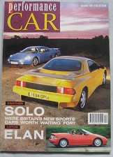 Performance CAR 11/1989 featuring Panther Solo, Lotus Elan SE, Porsche Carrera