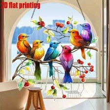 Colorful Birds Branch Berries