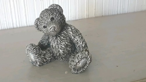 Sterling silver coated teddy - sterling,