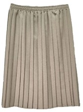 Womens Plain Pleated Ladies Classic Straight Fit Elasticated Waistband 27" Skirt