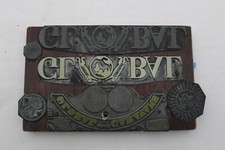 Vintage Global Caravans Branded Printing Block With Multiple Plates