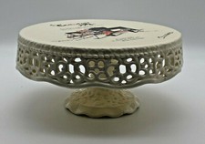 Vintage cake serving dish stand porcelain repair project