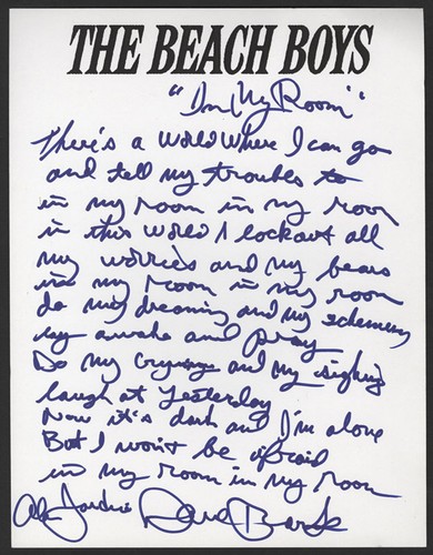 Beach boys signed handwritten - beach,
