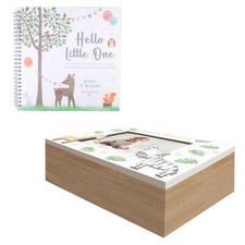 Baby Keepsake Journal & Box Milestone Precious Newborn Memories Book Photo Album