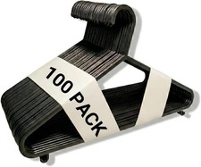 100 Pack Black Plastic Coat
