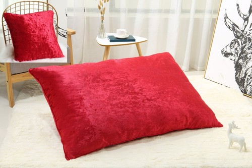 Crushed velvet cushion - crushed,