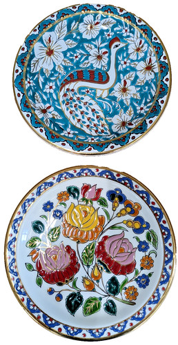Vintage greek wall plates 24k - vintage,