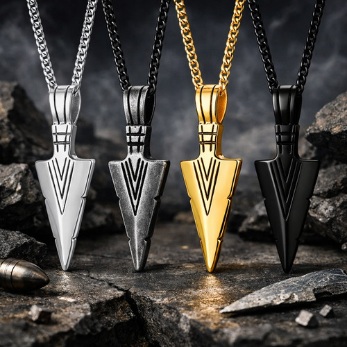 Viking arrowhead pendant - viking,
