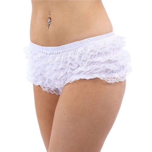 Ruffled lace brief hotpants - brief,