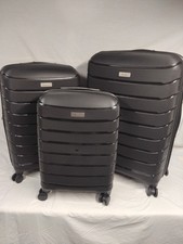 ROCK Prime 3 Suitcase Set - Black - Large/Medium/Cabin - Expandable/4 wheels