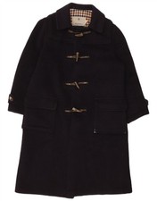 AQUASCUTUM Mens Duffle Coat UK 38 Medium Navy Blue Wool DX01