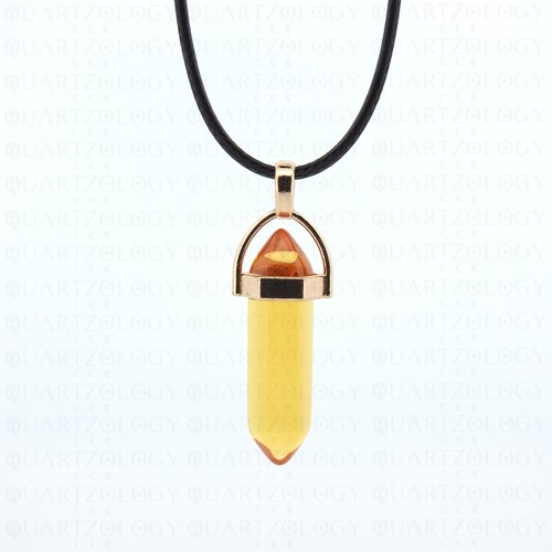 Yellow sapphire necklace - yellow,