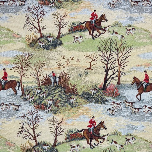 Horse and hounds hunting - and,