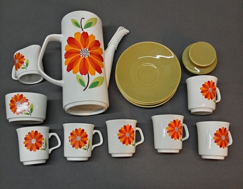 Meakin dahlia coffee - dahlia, set