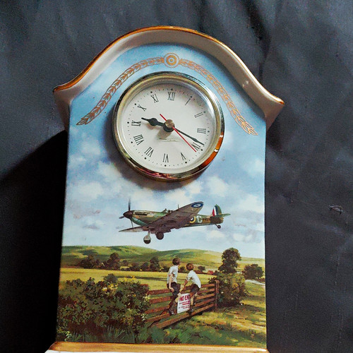Ceramic aviation mantel clock - ceramic,