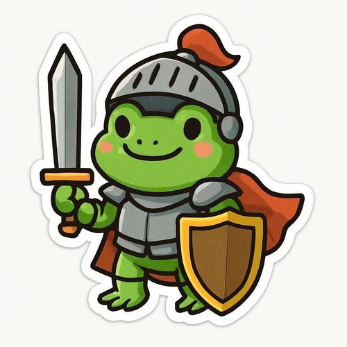 Sticker frog knight - sticker,