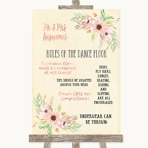 Blush peach floral rules - blush,