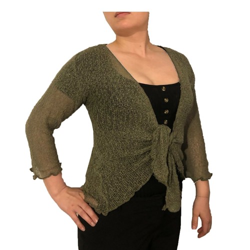 Womens open front tie shrug - up,