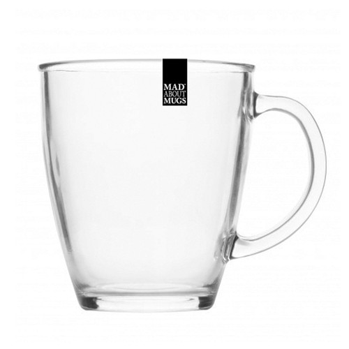 Plain 12oz clear glass mug - clear,
