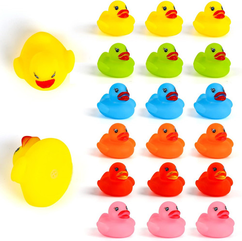 Rubber ducky bath toys 18pcs - ducky,