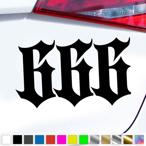 666 devil sticker satan metal - satan,