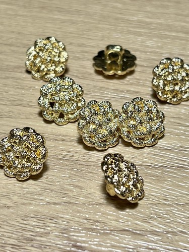 Gold shank buttons 14mm - x,