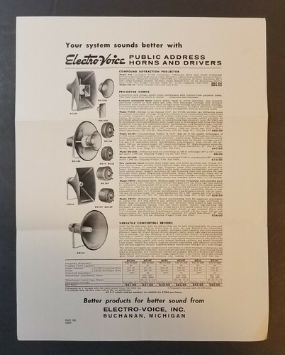 Vintage electro voice - vintage, pa