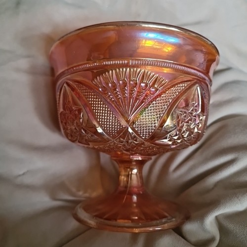 Vtg marigold carnival glass - vtg,