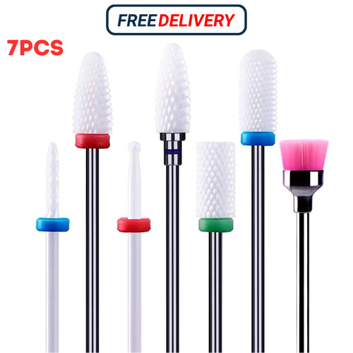 Pcs ceramic nail drill bits - 7,