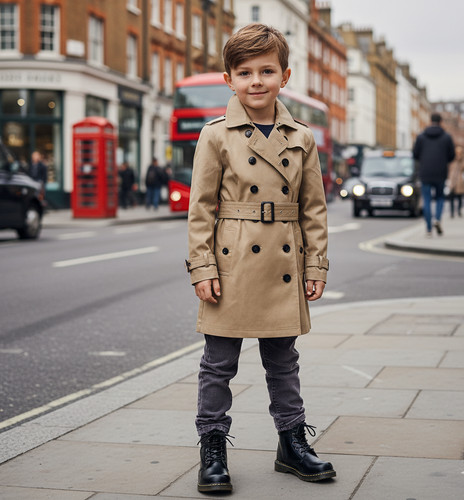 New kids cotton trench - cotton, coat