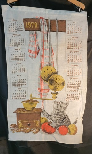 Vintage 1978 cloth calendar - 1978,