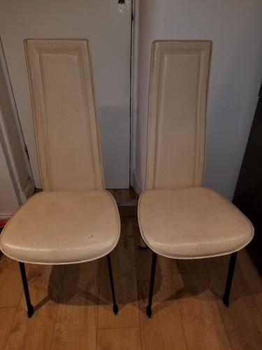 Pair ivory high back - of,