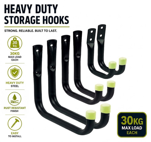 Heavy duty storage hooks wall - heavy,