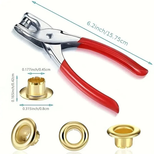 Steel eyelet pliers - steel, punch