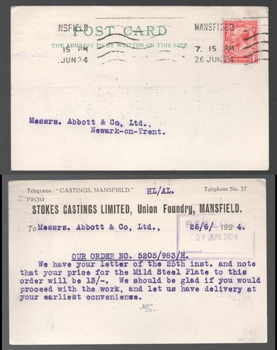 1924 kgv stokes castings ltd - kgv,