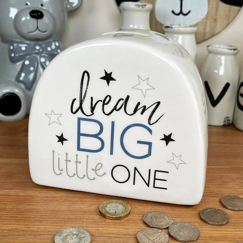 Baby first money box ceramic - first,