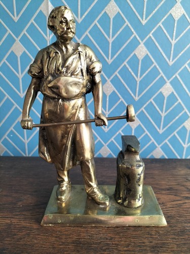 Solid brass blacksmith with - brass,