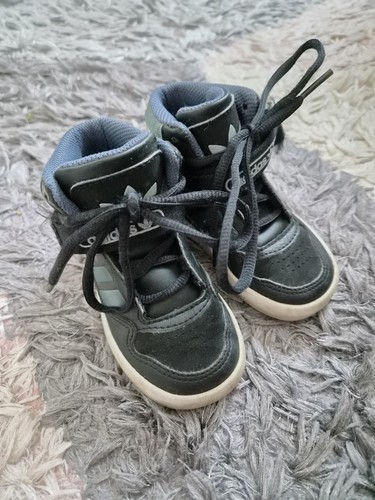 Black adidas high top trainers - black,
