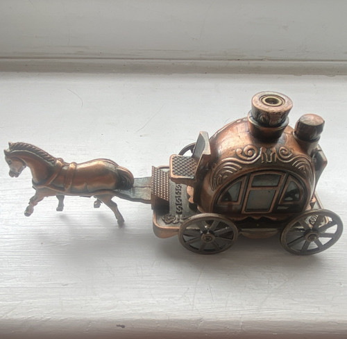 Brass horse drawn - brass, carriage